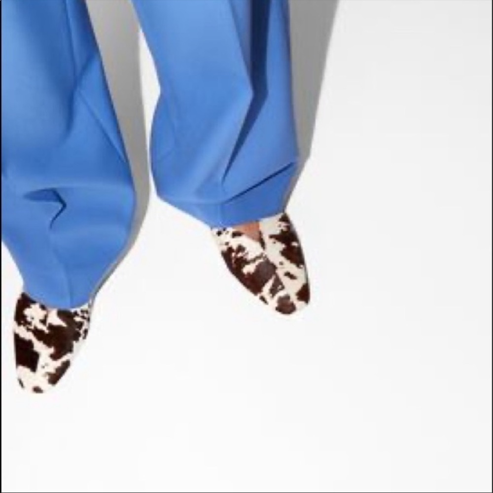 Zara Cow Print Flats